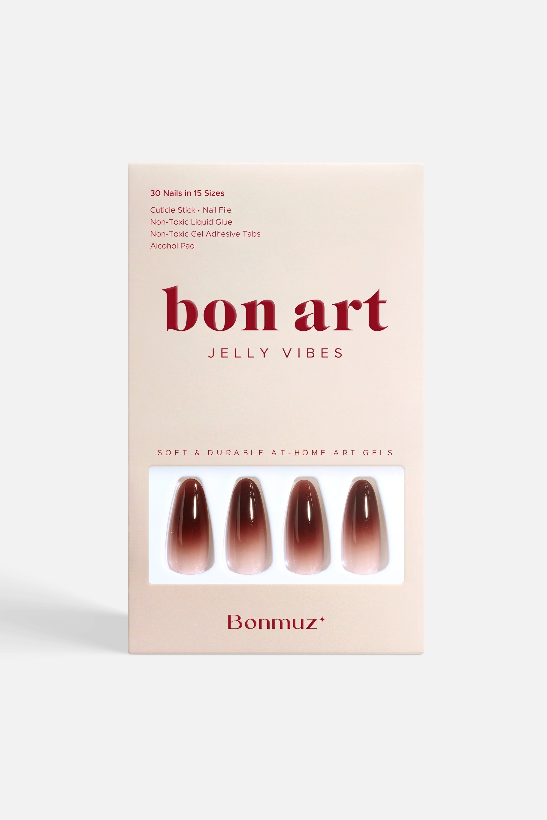 Berry Cocoa Drip | Soft & Durable Press-On Nails